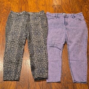 Purple AVA VIV JEANS AND DKNY Jeans Both Size 20W